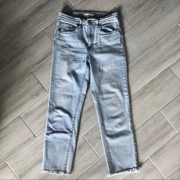 Levi's Denim - Levi’s 724 high rise crop light wash with fringe